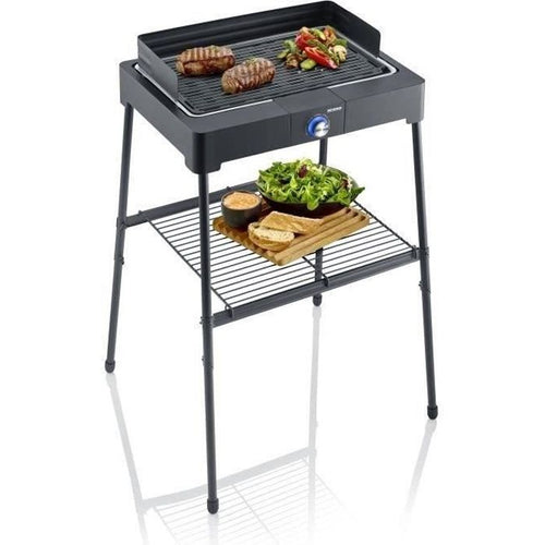 SEVERIN - PG8568 - Barbecue elettrico a libera installazione, 2200 W, griglia in alluminio pressofuso, vaschetta per l'acqua che riduce i fumi e gli odori, no