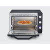 Severin a 2073 Posabile forno XXL con calore rotante 60 L con pietra per pizza e curve, 2.200 W, timer da 120 minuti, acciaio nero/inossidabile
