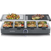 Gril Severin Raclette - RG2376 - 8 persone - Pietra di cottura naturale e piastra reversibile non -stick - termostato regolabile