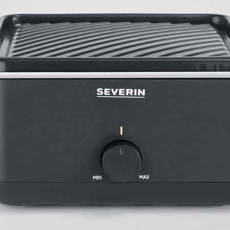 Griglia per raclette - SEVERIN - RG2360 - 4 persone. - Compatto - Piatto 24 x 24 cm - Include 4 padelle e spatole - Nero