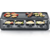 Griglia per raclette - SEVERIN - RG2365 - 8 persone - Piastra di cottura in ceramica 48 x 24 cm - Griglia per raclette 1300 W - Nero