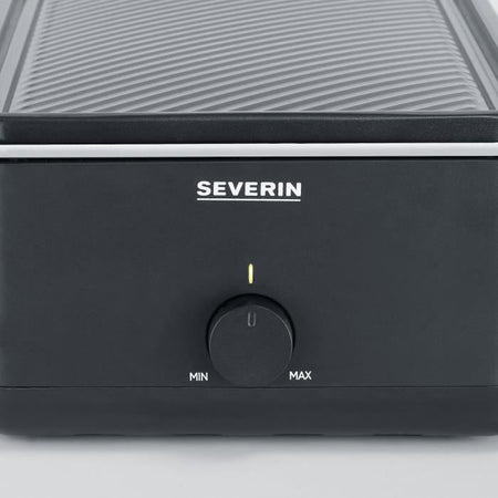 Griglia per raclette - SEVERIN - RG2365 - 8 persone - Piastra di cottura in ceramica 48 x 24 cm - Griglia per raclette 1300 W - Nero