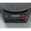 SEVERIN CM2198 - Crepiere diametro 30cm 1000W - Termostato regolabile - Include spatola per crepe e distributore di pasta in legno - Nero