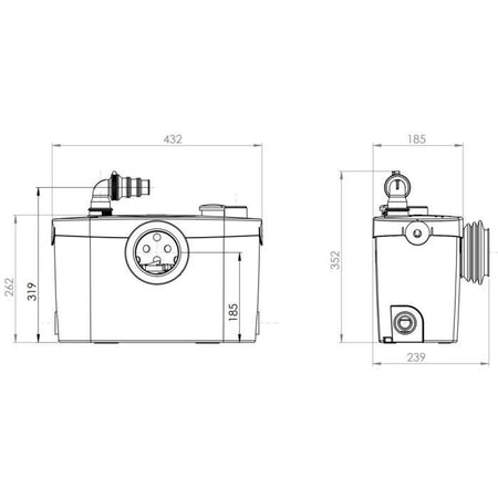SFA smerigliatrice WC SANIPRO XR UP