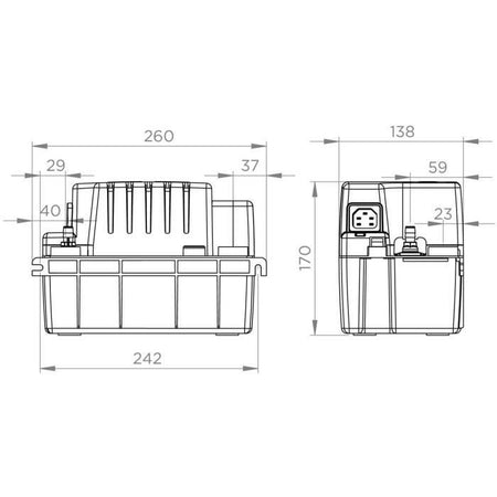 Pompa di sollevamento condensa - SFA - Sanicondens Eco V02 - Caldaia / Climatizzazione - 45 dBA - 2 ingressi