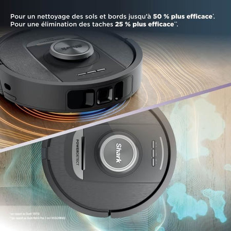 SHARK PowerDetect NeverTouch Robot Aspirapolvere e Lavapavimenti Auto-Svuotante - 650 Watt - 2 Spazzole Laterali
