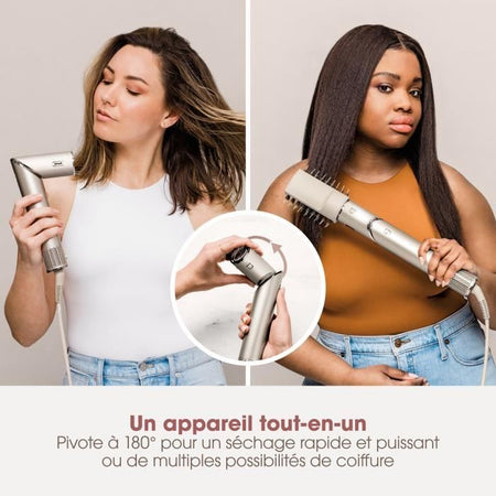 Asciugacapelli e styler 2 in 1 - SHARK FLEXSTYLE - HD446SLEU - 5 accessori - Champagne - 1400 W