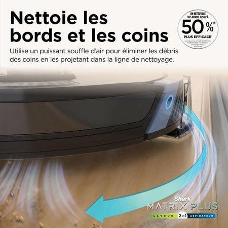 Shark Matrix Plus RV2620WAEU - Robot aspirapolvere e lavapavimenti 2 in 1 autosvuotante - Pulisce angoli e spigoli - Copertura ottimale