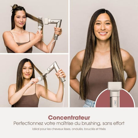 Asciugacapelli e piega 2 in 1 - SHARK FLEXSTYLE - HD426SLEU - 3 accessori - Champagne - 1400 W