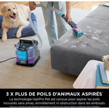 SHARK PX250EUT StainStriker HairPro Smacchiatore per Animali Domestici - Tappeti, Moquette, Mobili, Scale, Auto - 450W - 1,2 L - 1,26 m
