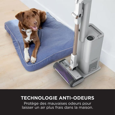 SHARK IW3612EU - Aspirapolvere senza fili - 240 W - Svuotamento automatico 2 L - 4 sensori - 3 modalità di aspirazione - Nero/Argento