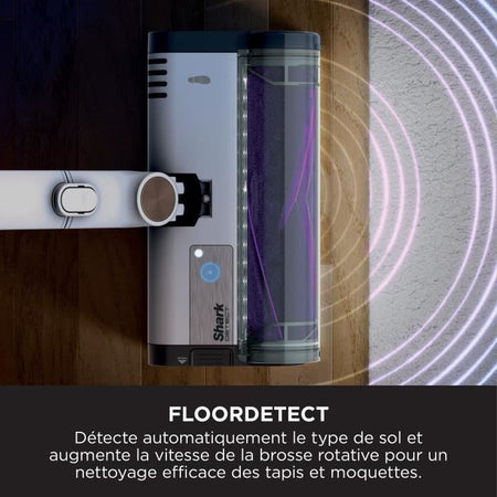 SHARK IW3612EU - Aspirapolvere senza fili - 240 W - Svuotamento automatico 2 L - 4 sensori - 3 modalità di aspirazione - Nero/Argento