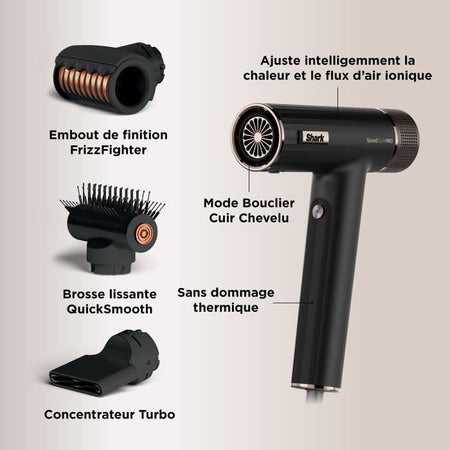 Asciugacapelli - Shark - HD731EU - SpeedStyle Pro 3 in 1 - 1750 W