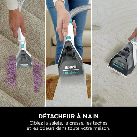 SHARK StainStriker PX200EUT Smacchiatore - Rimuove, Pulisce e Aspira - Raggio d'azione 5,7 metri - Compatto e Portatile