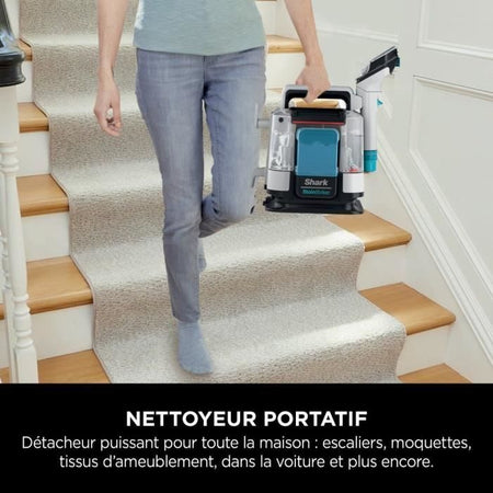 SHARK StainStriker PX200EUT Smacchiatore - Rimuove, Pulisce e Aspira - Raggio d'azione 5,7 metri - Compatto e Portatile