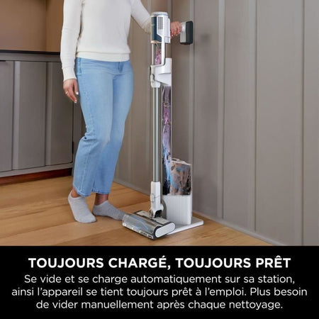 SHARK BU3521EU - Aspirapolvere senza fili - 181 W - Svuotamento automatico - 3 modalità di aspirazione