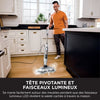 SHARK S8201EU Steam Mop - Mocio a vapore automatico - 2 cuscinetti rotanti - 3 impostazioni di vapore - Rimuove macchie e sporco