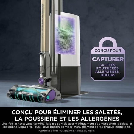 Aspirapolvere elettrico Shark Power Detect IP3251EUT - Base autosvuotante - 2L - Durata della batteria 70 min