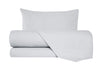 Completo letto lenzuola flanella caldo cotone 100% cotone Made in Italy BIANCO