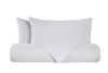 Set copripiumino federe parure copripiumino flanella caldo cotone 100% cotone Made in Italy BIANCO