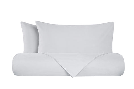 Set copripiumino federe parure copripiumino flanella caldo cotone 100% cotone Made in Italy BIANCO