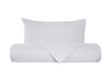 Set copripiumino federe parure copripiumino flanella caldo cotone 100% cotone Made in Italy BIANCO
