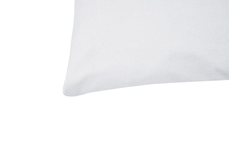 Coppia di federe Set di 2 federe copricuscino guanciale Letto 50x80 cm in flanella caldo cotone 100% cotone Made in Italy BIANCO
