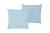 Coppia di federe Set di 2 federe copricuscino guanciale Letto in flanella caldo cotone 100% cotone Made in Italy CELESTE