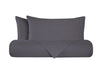 Set Letto federe parure Letto flanella caldo cotone 100% cotone Made in Italy GRIGIO FUMO