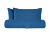 Set Letto Federe Parure Letto Flanella Caldo Cotone 100% Cotone Made In Italy BLU