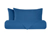 Set Letto federe parure Letto flanella caldo cotone 100% cotone Made in Italy BLU