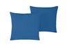 Coppia di federe Set di 2 federe copricuscino guanciale Letto in flanella caldo cotone 100% cotone Made in Italy BLU