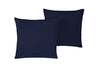 Coppia di federe Set di 2 federe copricuscino guanciale Letto in flanella caldo cotone 100% cotone Made in Italy BLU NOTTE