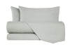 Completo letto lenzuola flanella caldo cotone 100% cotone Made in Italy  GRIGIO PERLA