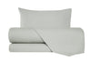 Completo letto lenzuola flanella caldo cotone 100% cotone Made in Italy  GRIGIO PERLA