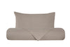 Set Letto federe parure Letto flanella caldo cotone 100% cotone Made in Italy TORTORA