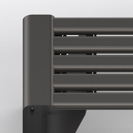 Panchina in metallo verniciato con fianco raggiato per spogliatoio a 3 posti di cm. 120