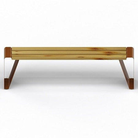Panchina verniciata da spogliatoio con seduta in legno a 4 posti di cm. 170