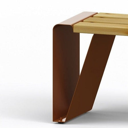 Panchina verniciata da spogliatoio con seduta in legno a 4 posti di cm. 170