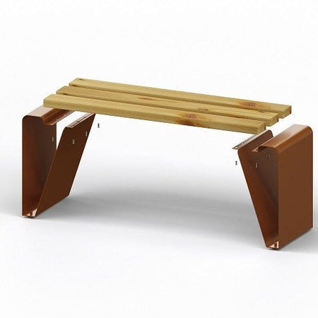 Panchina verniciata da spogliatoio con seduta in legno a 4 posti di cm. 170
