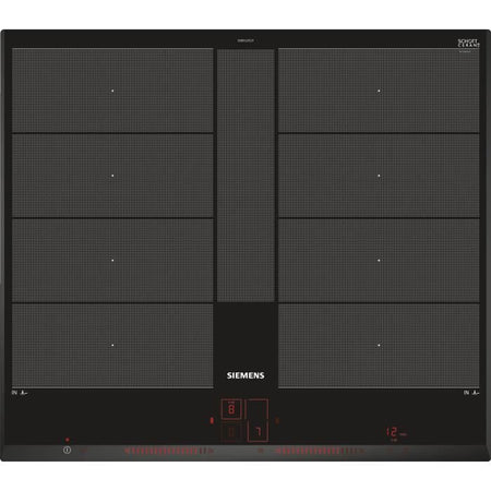 Piano cottura a induzione 60 cm - SIEMENS - 4 fuochi - 59,2 x 52,2 cm - Nero - IQ700 - EX651LYC1F