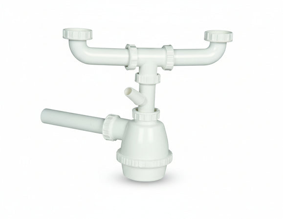 Sifone 2 Vie S/Piletta 1"1/2 Con Riduzioni 1"1/4