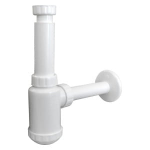 Sifone A Bottiglia 11/4 Pvc Bianco Lavabo