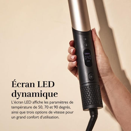 Asciugacapelli - Silk'n - Silky Air Flex - Nero-Oro - 110.000 giri/min - 5 accessori