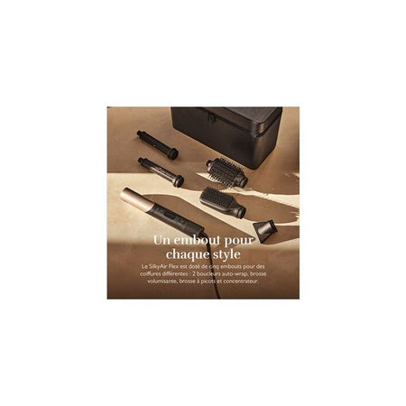 Asciugacapelli - Silk'n - Silky Air Flex - Nero-Oro - 110.000 giri/min - 5 accessori