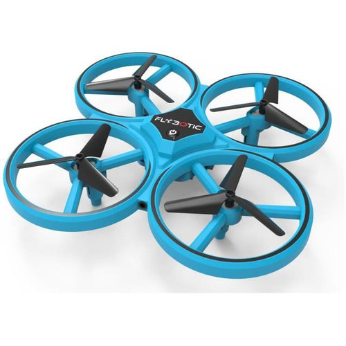 FLASHING DRONE - Mini drone con LED - FLYBOTIC - Mando a distancia clásico + mando a distancia con movimiento de mueca - Looping 360