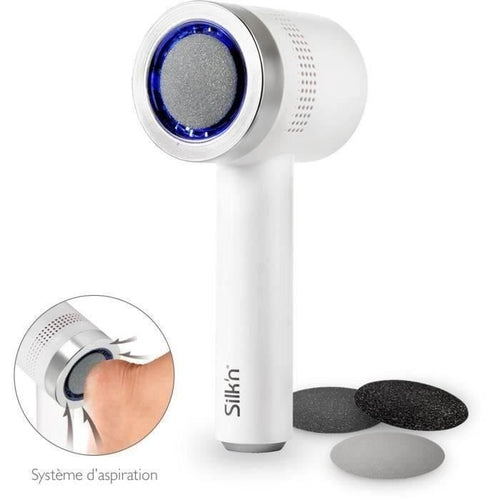 Silk'n Vacupedi - Rimuovi-calli elettrico con aspirazione integrata e 2 lime incluse