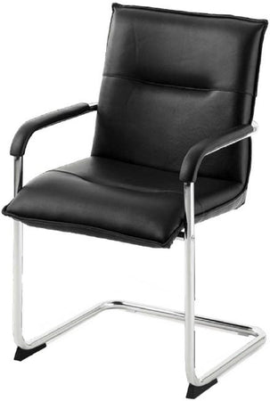 Sedia ergonomica su slitta con braccioli per ufficio operativo