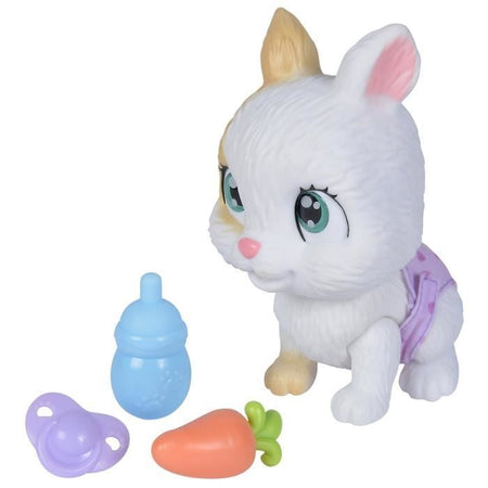 Smoby - Coccola Petz - Coniglio da adottare - 4 accessori - Articolata - Legno e pipì - Certificato di adozione - Da 3 anni in su