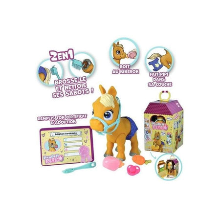 Pamper Petz Pony - Personaggio interattivo con pony + accessori Diaper Gang